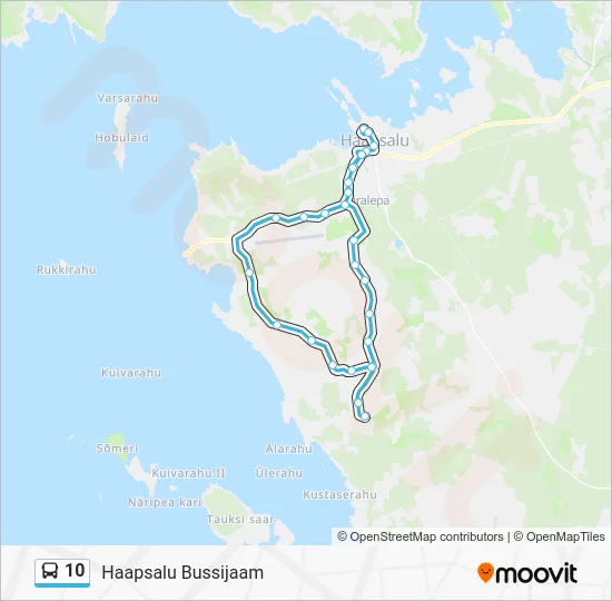 Автобус 10: карта маршрута