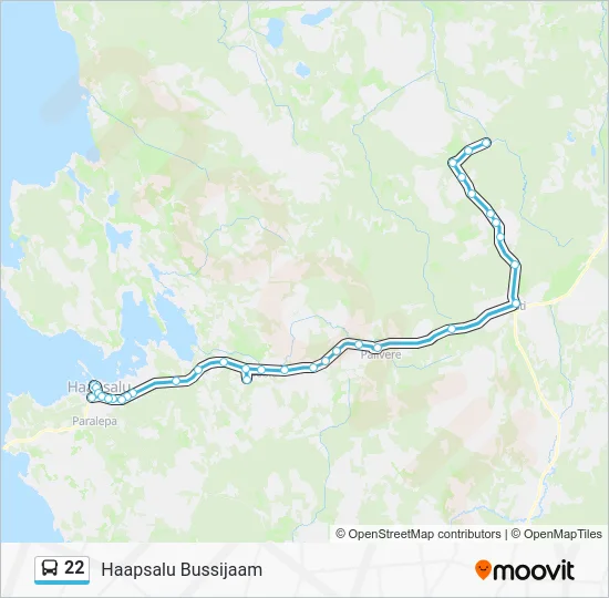 Автобус 22: карта маршрута