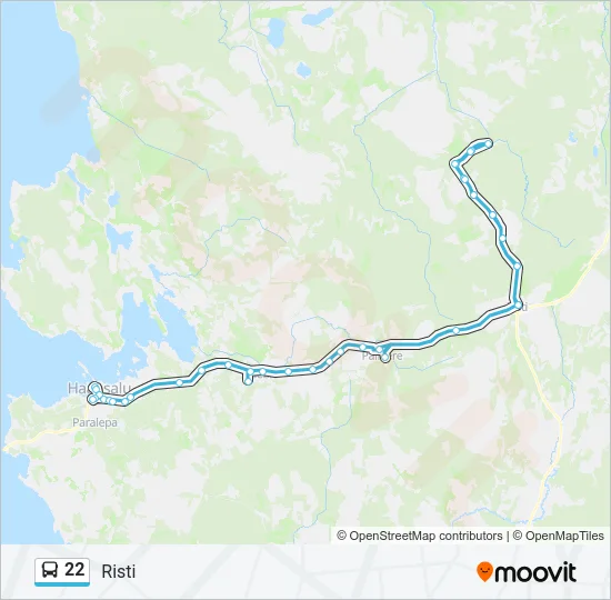 22 Bus Line Map