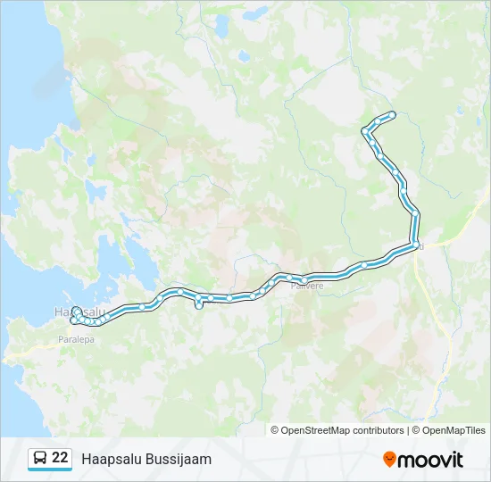 22 Bus Line Map