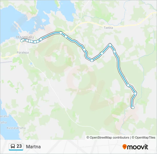 Автобус 23: карта маршрута