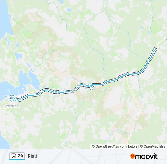 26 bus Line Map