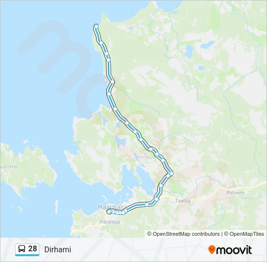 Автобус 28: карта маршрута