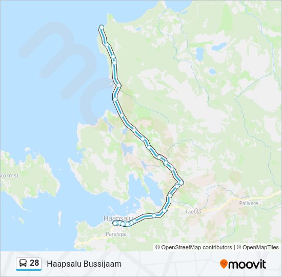 Автобус 28: карта маршрута
