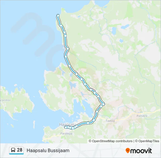 28 Bus Line Map
