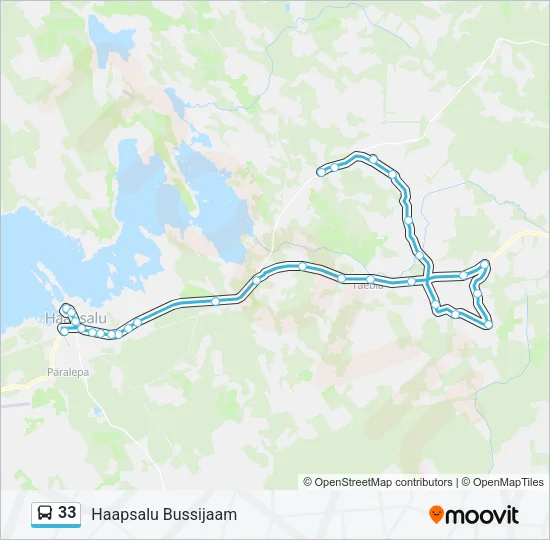 33 Bus Line Map