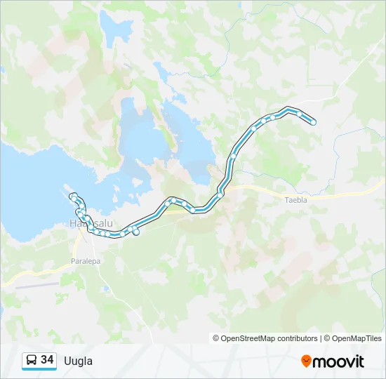 Автобус 34: карта маршрута