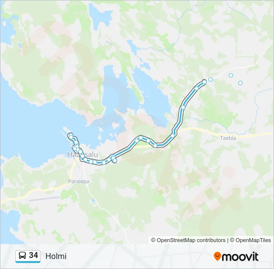 34 Bus Line Map