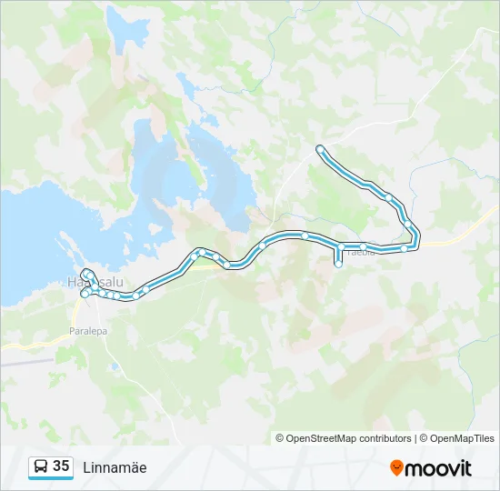 Автобус 35: карта маршрута