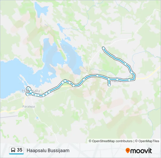 Автобус 35: карта маршрута