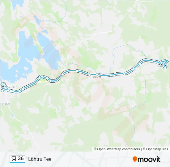 36 Bus Line Map