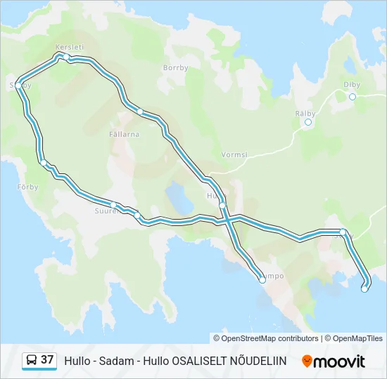 37 Bus Line Map