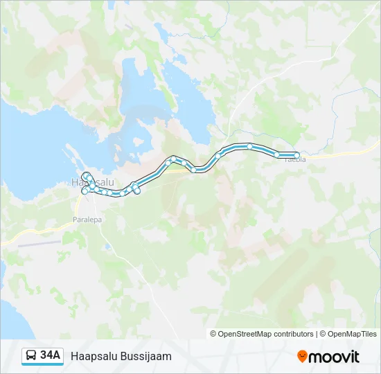 34A Bus Line Map
