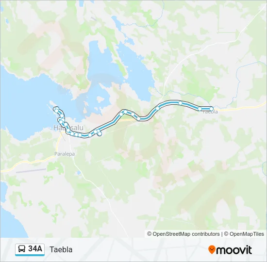 34A Bus Line Map
