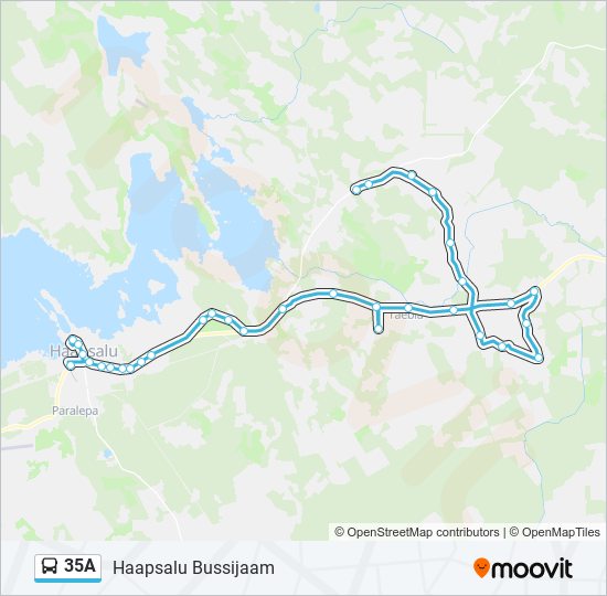 Автобус 35A: карта маршрута