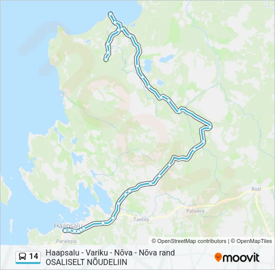 14 Bus Line Map