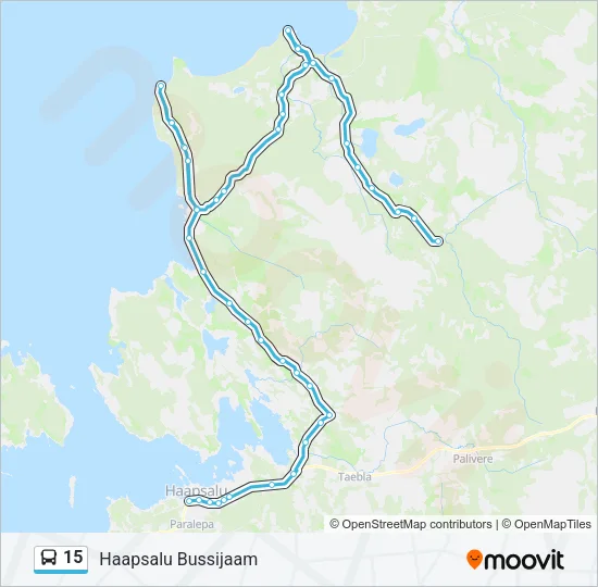 Автобус 15: карта маршрута