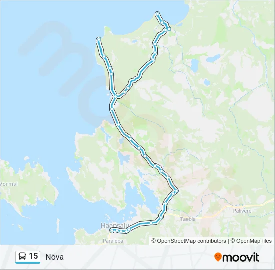 15 Bus Line Map