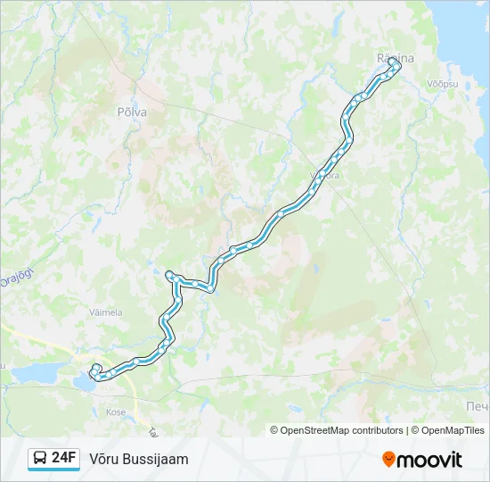 24F Bus Line Map