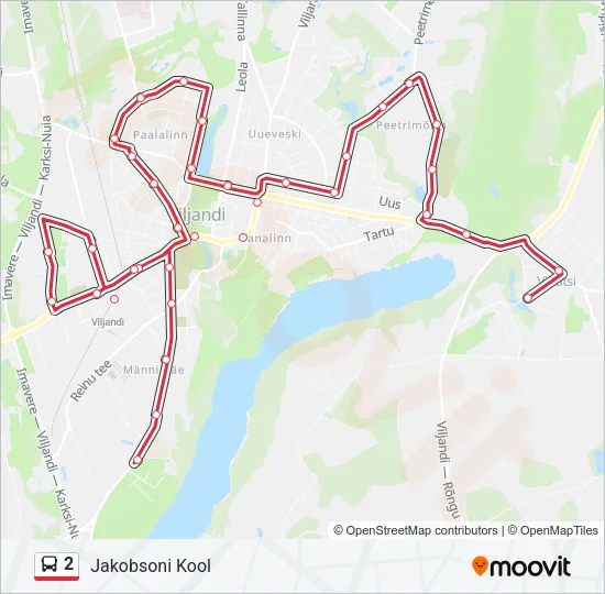 2 Bus Line Map