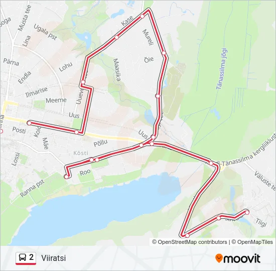 2 Bus Line Map