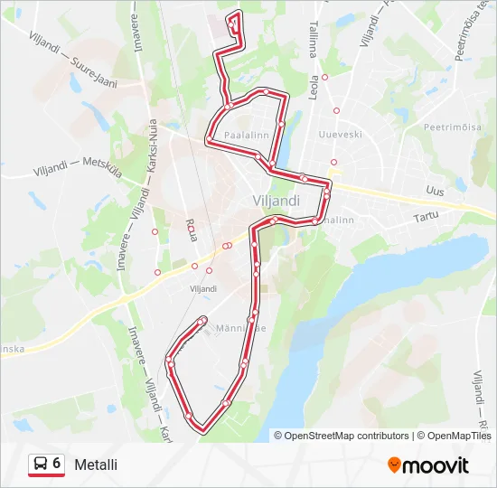 Автобус 6: карта маршрута