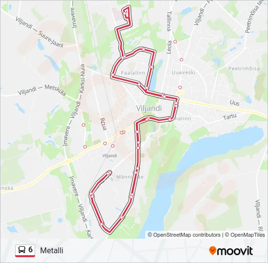 6 Bus Line Map