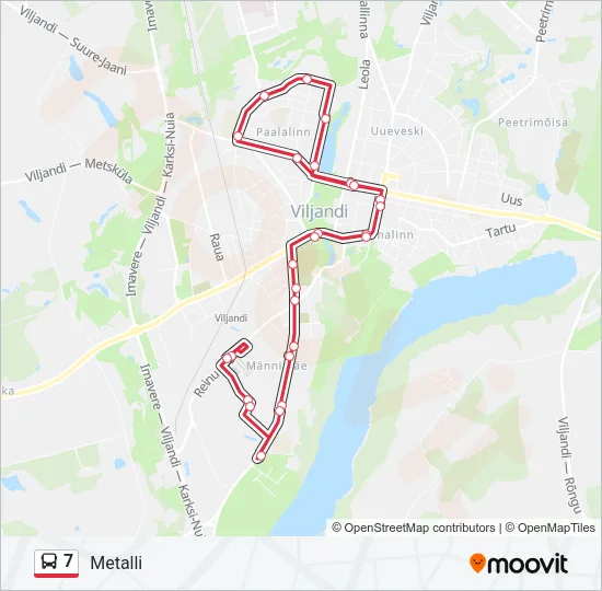 7 Bus Line Map