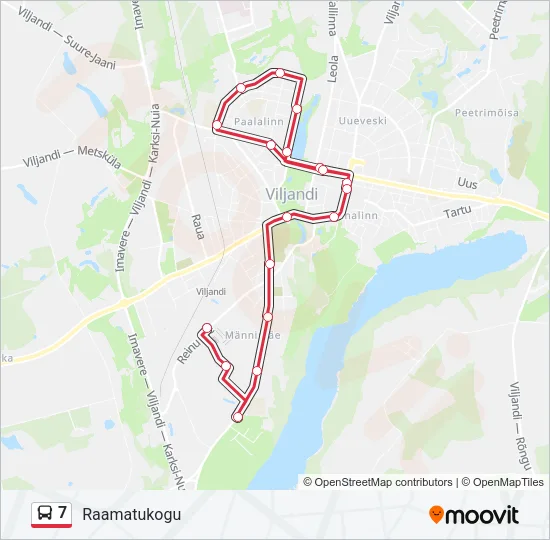 7 Bus Line Map