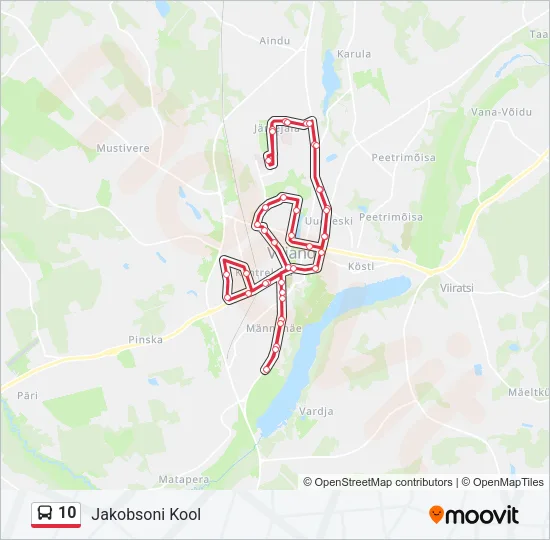 10 Bus Line Map