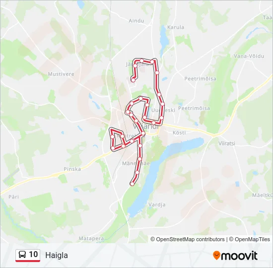 10 Bus Line Map