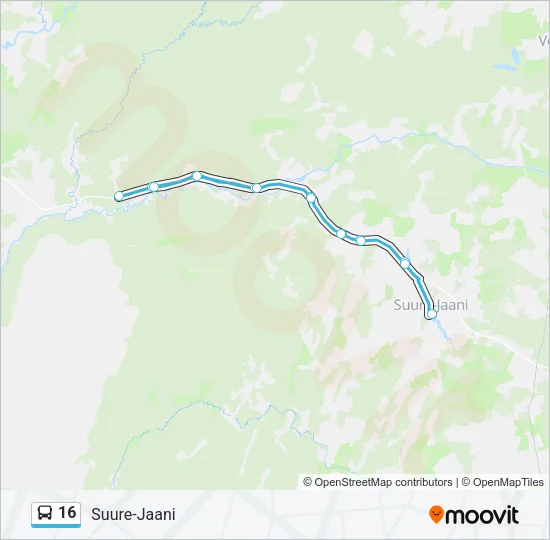 16 Bus Line Map