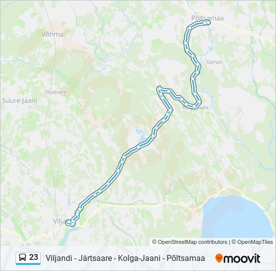 23 bus Line Map