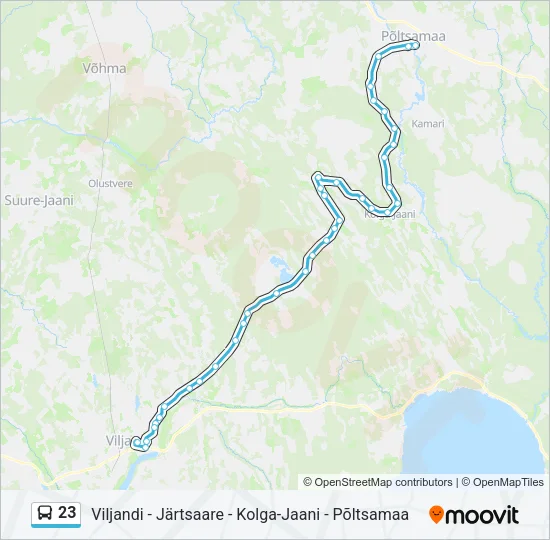 23 Bus Line Map