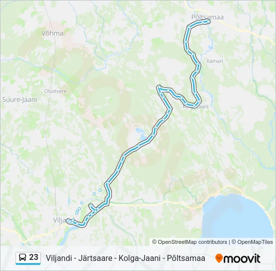 23 Bus Line Map