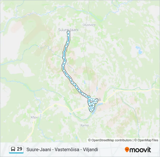 29 Bus Line Map