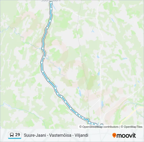 29 Bus Line Map