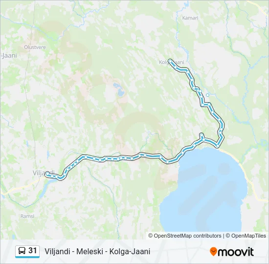 Автобус 31: карта маршрута