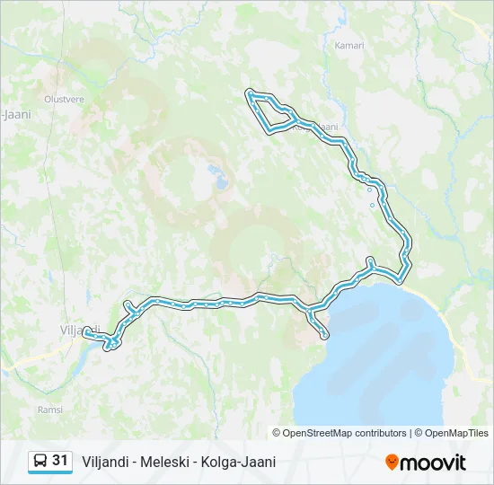 Автобус 31: карта маршрута