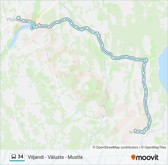 34 Bus Line Map