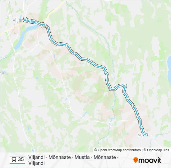 Автобус 35: карта маршрута