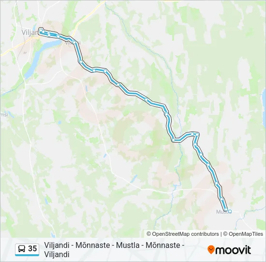 35 Bus Line Map