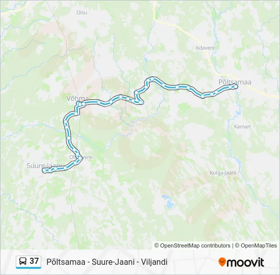 Автобус 37: карта маршрута