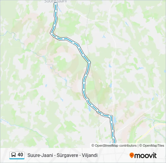 Автобус 40: карта маршрута