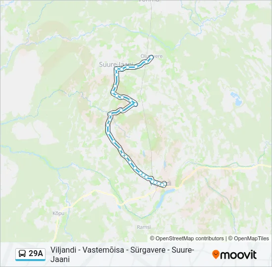 29A Bus Line Map