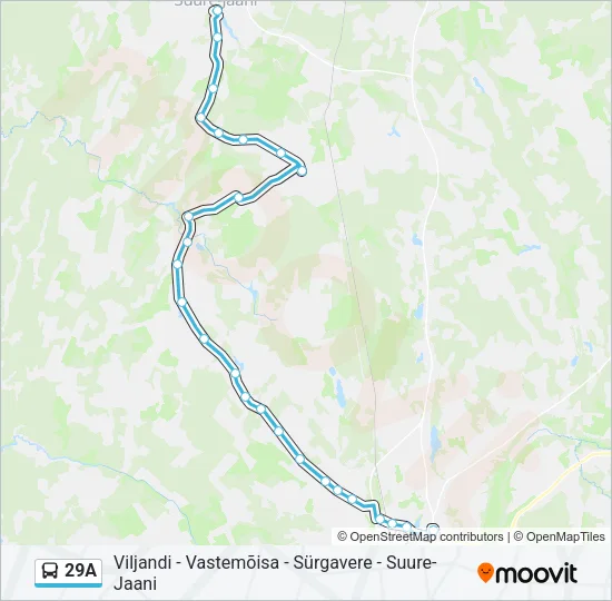 29A Bus Line Map