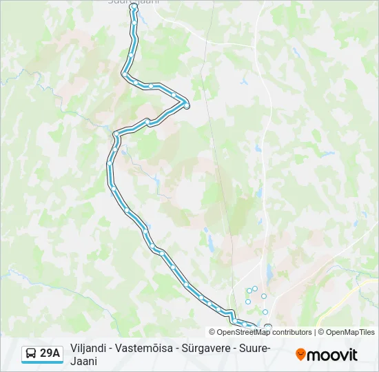 29A Bus Line Map