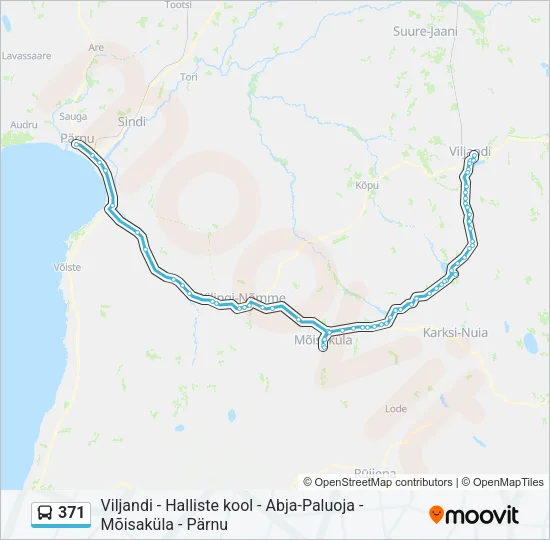371 Bus Line Map
