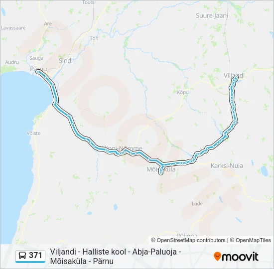 371 Bus Line Map