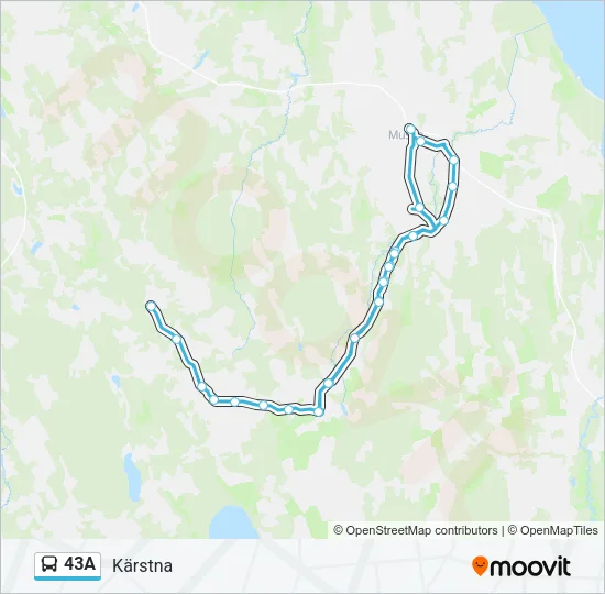 43A Bus Line Map